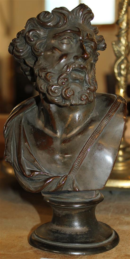 Small bronze bust